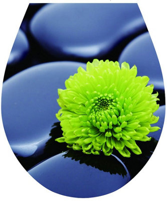 Tycner 'black Stone' Wc Seat Sticker Toilet Lid Cover Bathroom Art 32X38Cm from B&Q