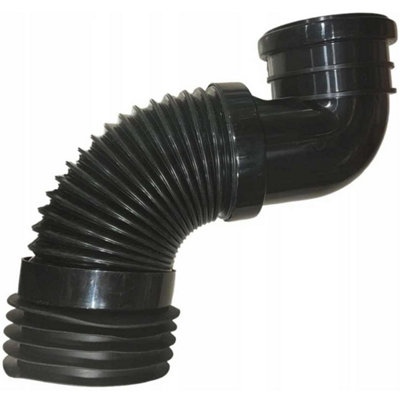 B&Q -  Pan Connector Soil Pipe Harmonica Flexible Elbow 90/110mm Flush-Mounted Frame