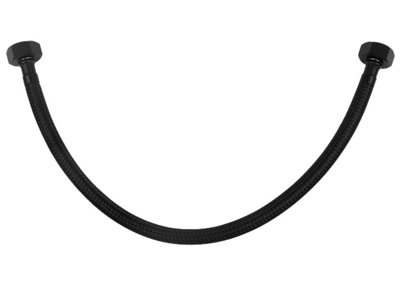 Pepte 40Cm 1/2 X 1/2 Bsp Black Nylon Braided Flexible Faucet Flush Valve Hose from B&Q