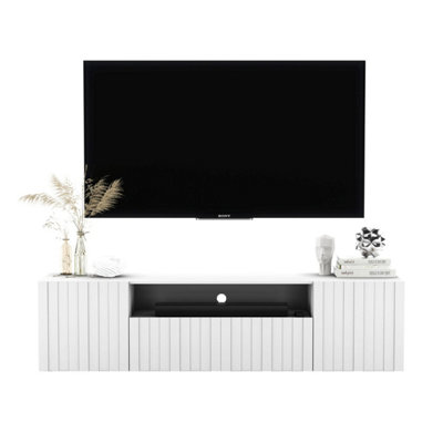 B&Q -  Elpis 2 Glamour Tv Cabinet 150 Cm Wall MountedWhite Matt