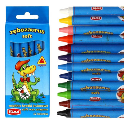 SolaDirect 12 Pcs Wax Crayons Set For KidsChildren PartyColouring Art12 Bright And Vibrant ColoursNon-Toxic from B&Q