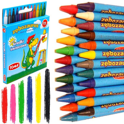 SolaDirect 24 Pcs Wax Crayons Set For KidsChildren PartyColouring Art24 Bright And Vibrant ColoursNon-Toxic from B&Q