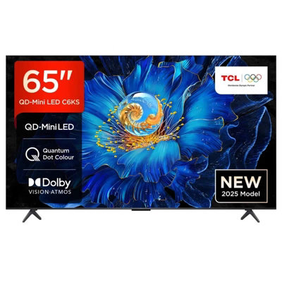 Tcl 65" C6ks Qd-Mini Led 4K Hdr Smart Google Tv - 65C6ks, Black - Image 4