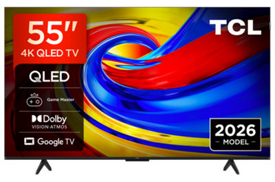 Tcl 55P7L-Uk 55" 4K Hdr Qled Direct Led Google Tv - Black