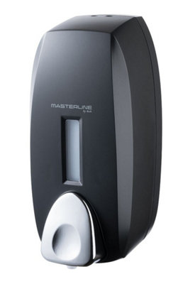 Bisk 750Ml Foam Soap Refillable Dispenser Wallmounted Push Button Tank Black Abs from B&Q