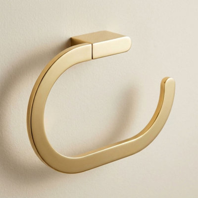 Round Towel Hanger Gold Colour Finished Zamak Wall Mounted - Image 2