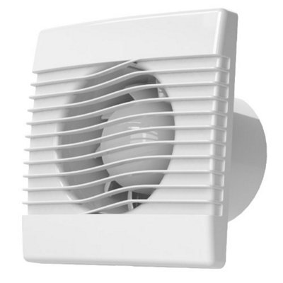 Airroxy 100mm Extractor Fan Humidity Sensor Prim 4 Inch Wall Bathroom Ventilation Fan from B&Q
