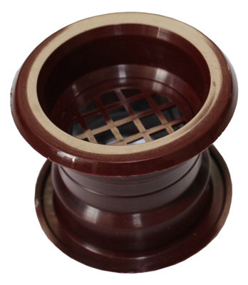 Przybysz Mini Circle Collar Air Vent Grille Door Ventilation Cover Mahogany Color 4Pcs from B&Q