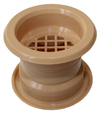 Przybysz Mini Circle Collar Air Vent Grille Door Ventilation Cover Beech Color 4Pcs from B&Q