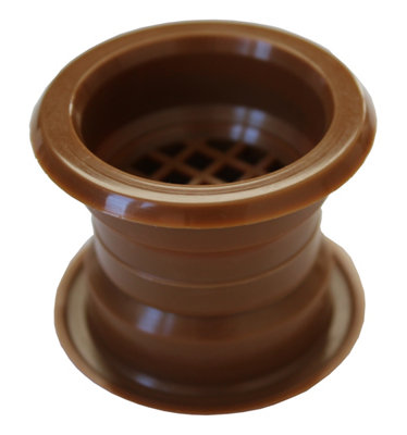 Przybysz Mini Circle Collar Air Vent Grille Door Ventilation Cover Acacia Color 4Pcs from B&Q