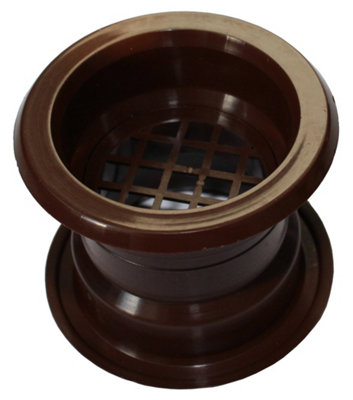 Przybysz Mini Circle Collar Air Vent Grille Door Ventilation Cover Walnut Color 4Pcs from B&Q
