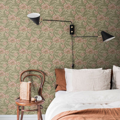 Galerie Sommarang Green Garden Floral Wallpaper Roll from B&Q