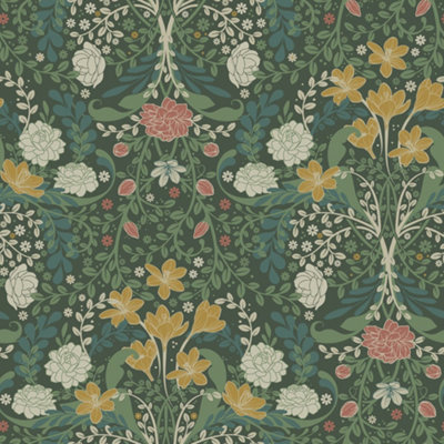 Galerie Floral Wallpaper - Green - Smooth Matte - Image 4
