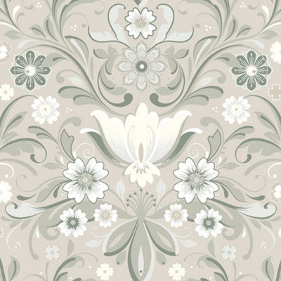 Galerie Unisex Beige Sommarang 2 Floral Print 10M Wallpaper - Image 3