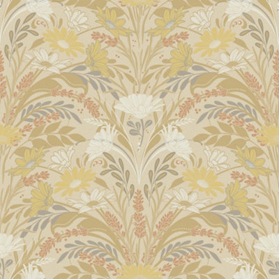 Galerie Sommarang 2 Yellow Varmdo Floral Wallpaper Roll from B&Q