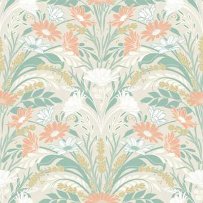 Galerie Floral Wallpaper - Daisy Pattern - Multi - Image 3
