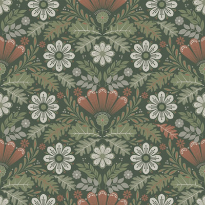 Galerie Sommarang 2 Floral Green Wallpaper S24124 - Image 3