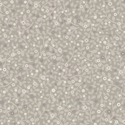 Galerie Sommarang 2 Greige Hummelvik Daisy Wallpaper Roll from B&Q