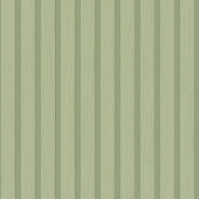 I Love Wallpaper Contemporary Wood Slat Wallpaper In Green from B&Q