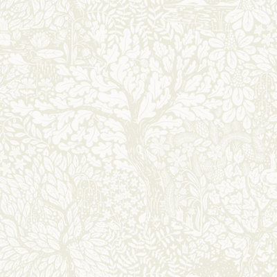 Galerie Hjarterum Collection Blue Olle Forest Leaf Motif Wallpaper Roll from B&Q