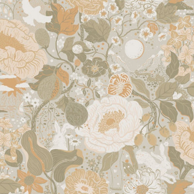 Galerie Unisex Green Sommarang 2 Floral Print 10M Wallpaper - Image 3