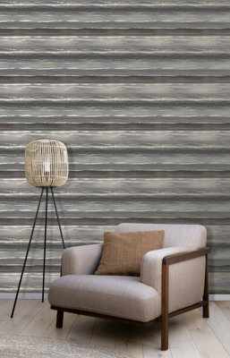 Rasch Mirage Horizon Storm Grey Wallpaper from B&Q
