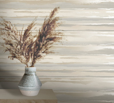 Rasch Mirage Horizon Blue And Pink Wallpaper from B&Q