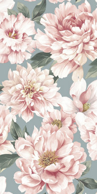 Rasch Dimension Large Floral Celadon Green Wallpaper from B&Q