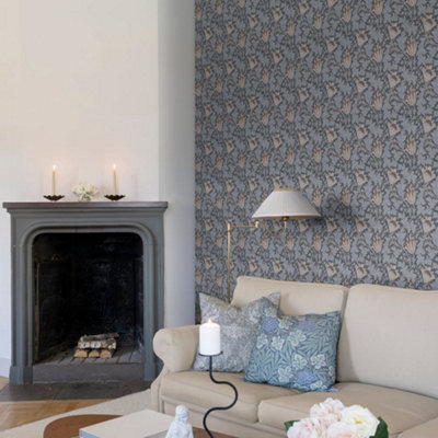 Galerie Hidden Treasures Red Anemone Floral Wallpaper Roll from B&Q