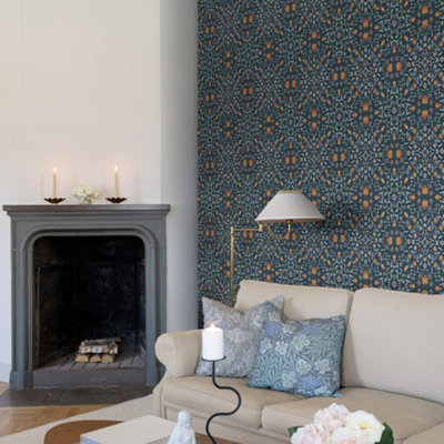 Galerie Hidden Treasures Black Floral No 1 Holland Park Wallpaper Roll from B&Q