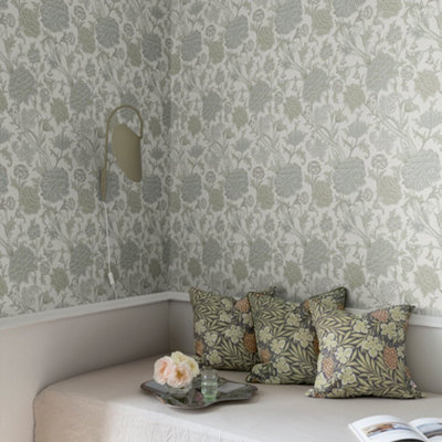 Galerie Hidden Treasures Cream Cray Floral Trail Wallpaper Roll from B&Q