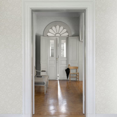 Galerie Hidden Treasures Cream Floral Mallow Wallpaper Roll from B&Q