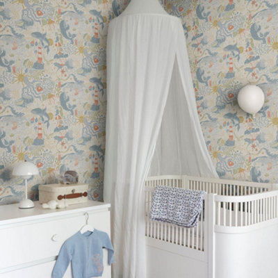 Galerie Resan Blue Havet Nautical Wallpaper from B&Q
