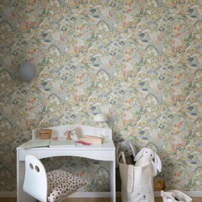 Galerie Resan Green Taget Train Journey Wallpaper from B&Q
