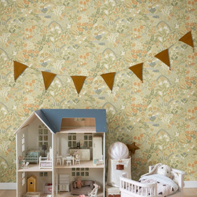 Galerie Resan Yellow Taget Train Journey Wallpaper from B&Q