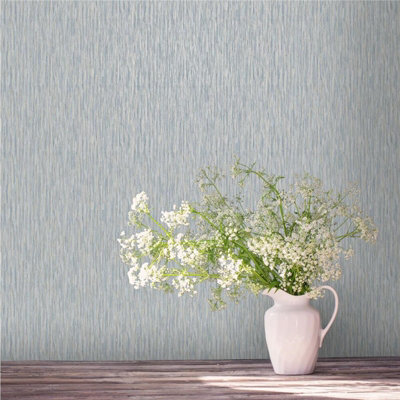 Rasch Wallpaper Rasch Rosalie Blue Texture Wallpaper - Image 7