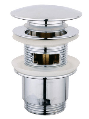 Duro Chrome Plated Slotted Click-Clack Waste Plug Basin Sink Drain Overflow from B&Q