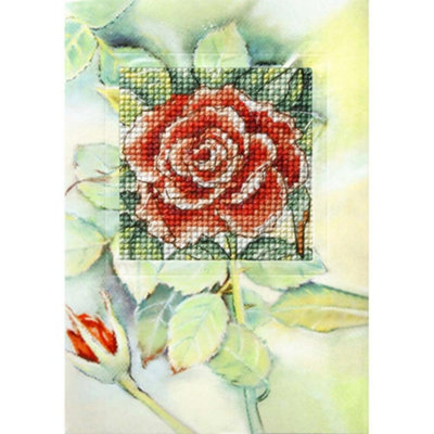 B&Q -  G/card RoseCounted Cross Stitch Kit: Greetings Card: RoseOrchidea