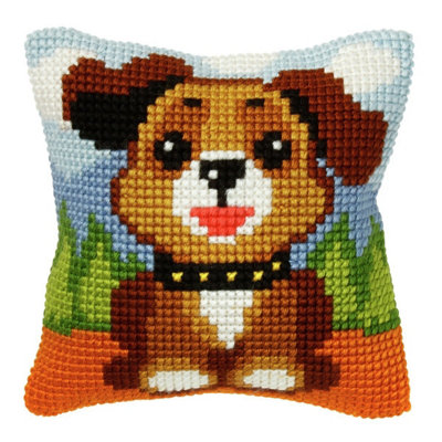 Orchidea Cross Stitch Kit: Cushion: Small: Dog - Image 4