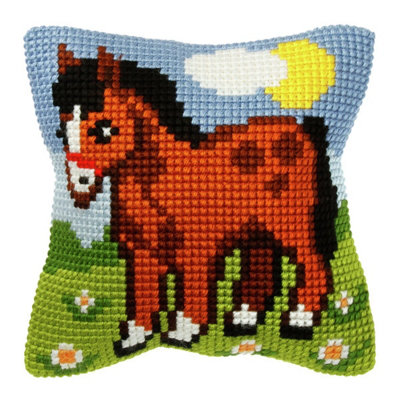 Groves Of Thames Cushion Kit Horse - Cross Stitch Kit: Cushion: Horse - Orchidea Small