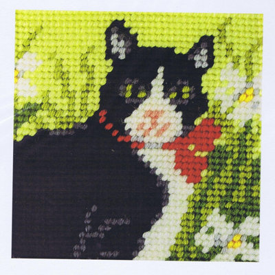 B&Q -  Needlepoint Kit: My First Embroidery: Black & White Cat