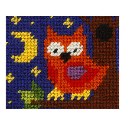 Minerva Needlepoint Kit My First Embroidery Owl Orchidea Orc.9735 - Image 4