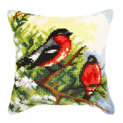 B&Q -  Cushion BullfinchesCross Stitch Kit: Cushion: Large: BullfinchesOrchidea