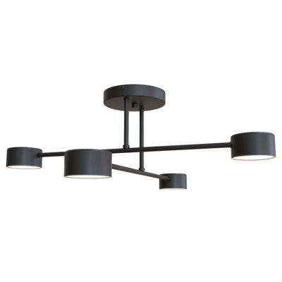 Emibig Lighting Emibig Halo Ceiling Lamp 4 X Gx53 Black