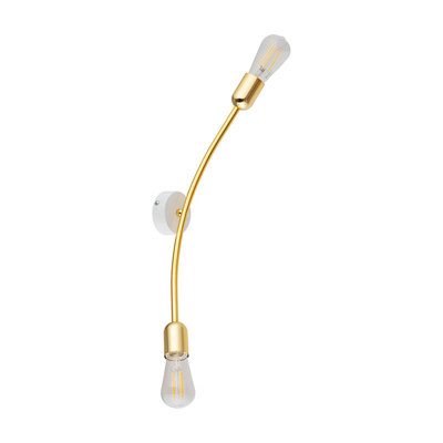 Edit Helix Led Twin Wall Light Gold from B&Q