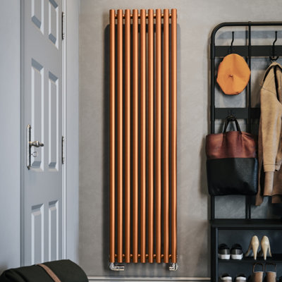 Terma Rolo Room Copper Hydronic Horizontal Or Vertical Designer 3519Btu Radiator(W)480mm X (H)1800mm from B&Q