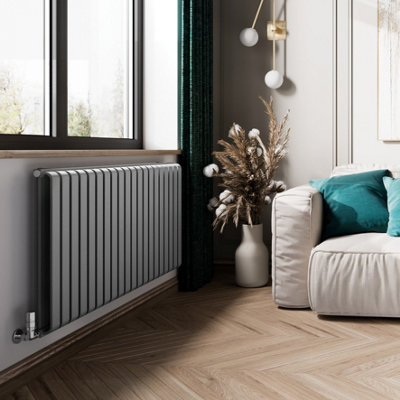 B&Q -  Radiator Warp Room630H X 1305W (mm)Soft 9016 (Salt N Pepper)