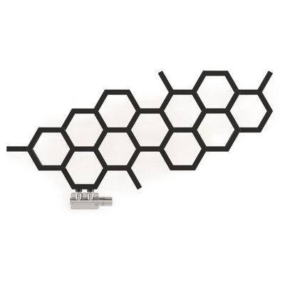 B&Q -  Hex Black Horizontal Designer 1081Btu Radiator(W)1126mm X (H)502mm