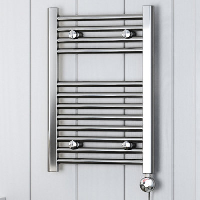 Terma Electric Towel Rail Leo E (Variable Temp) 600H X 400W(mm) Chrome 120W from B&Q