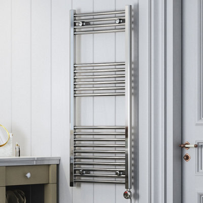 Terma Electric Towel Rail Leo E (Variable Temp) 1200H X 500W(mm) Chrome 300W from B&Q